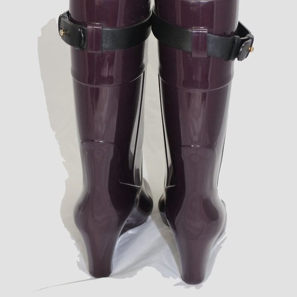 Sergio Rossi Heeled Rain Rubber Boots - Picture 6 of 7